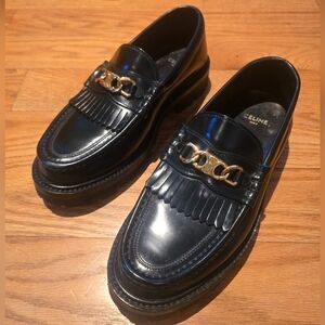 Authentic Celine Triomphe Margaret Loafers